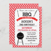 BBQ Birthday Party Invitation (Front/Back)