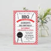 BBQ Birthday Party Invitation (Standing Front)