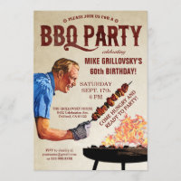 BBQ Birthday Party Invitations