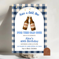 BBQ Blue Gingham Grill and Chill Birthday