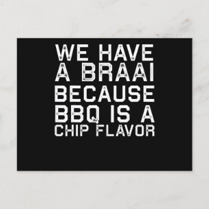 BBQ Braai Funny South Africa Family BBQ Gift Holiday Postcard