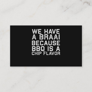 BBQ Braai Funny South Africa Family BBQ Gift Loyalty Card