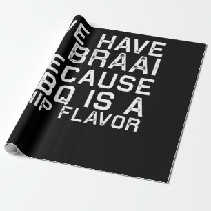 BBQ Braai Funny South Africa Family BBQ Gift Wrapping Paper