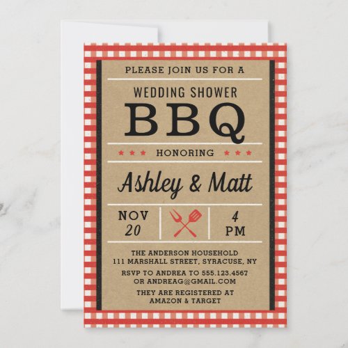 BBQ Bridal Shower Invitation