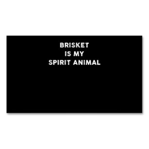 BBQ   Brisket Is My Spirit Animal BBQ Gifts Business Card Magnet