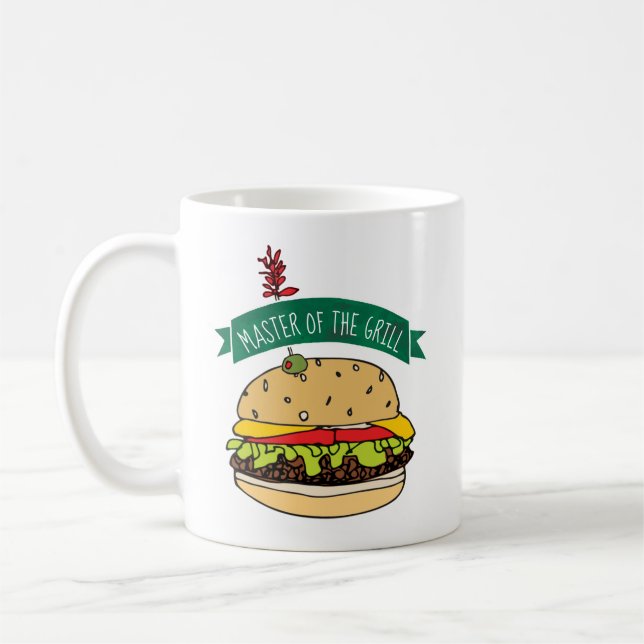 BBQ Burger Master of the Grill Coffee Mug (Left)