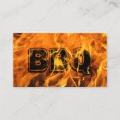 BBQ Catering Hot Burning Fire Business Card (Front)