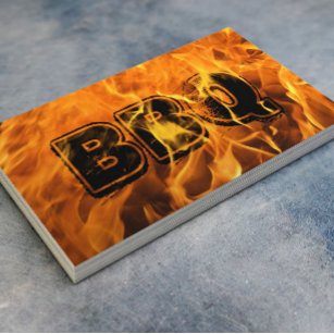 BBQ Catering Hot Burning Fire Business Card