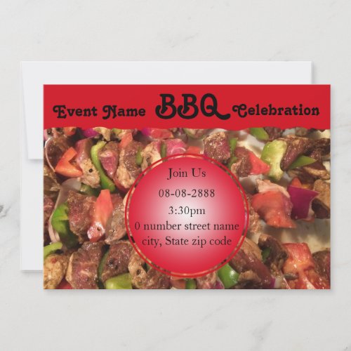 BBQ celebration Invitation Template for all events