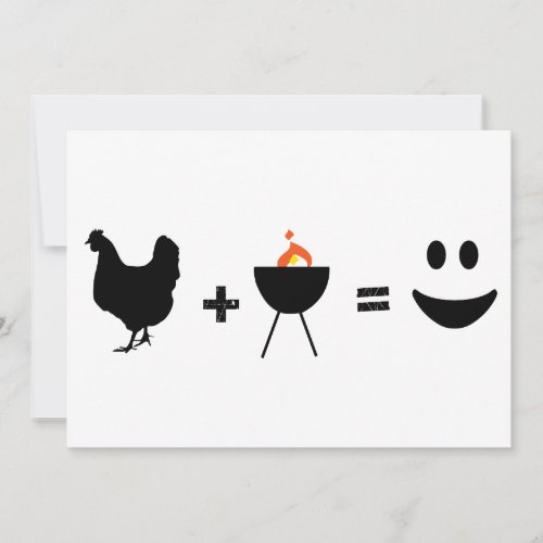 BBQ Chicken Happy Custom Invitations