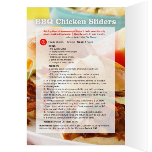 BBQ Chicken Sliders (Inside (Left))