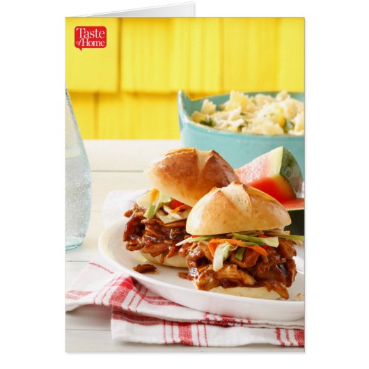 BBQ Chicken Sliders Cards (Front)
