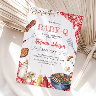 BBQ Children's BABY-Q Baby Shower Invitation