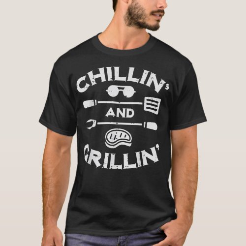 Bbq Chillin And Grillin Barbecue Pit Men Women Kid T_Shirt