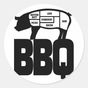 BBQ CLASSIC ROUND STICKER