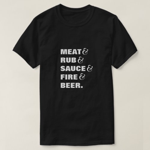 BBQ Cook Checklist and Ampersands T_Shirt