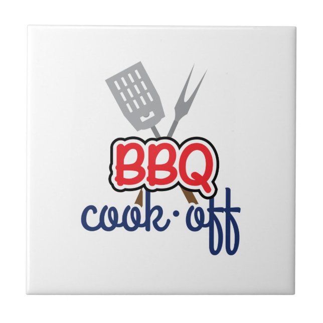 BBQ Cook-Off Ceramic Tile (Front)