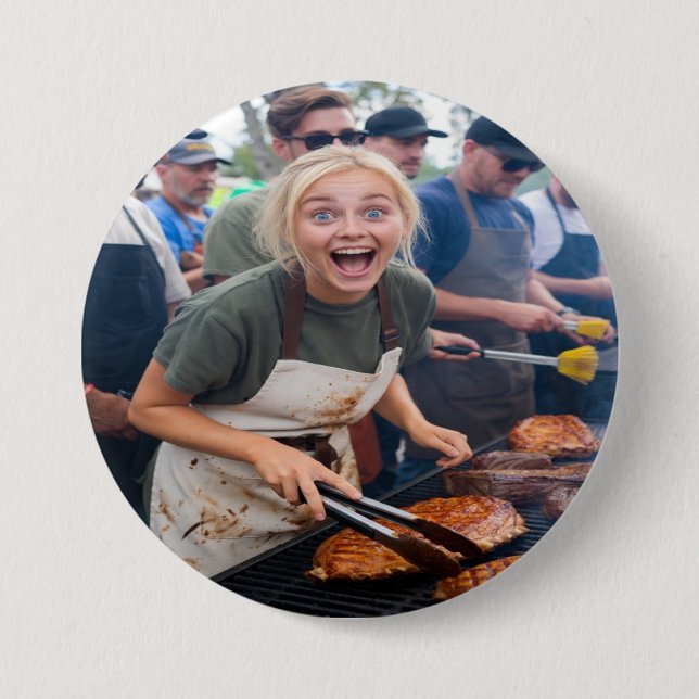BBQ Cook Off Photo Customize Button (Front)