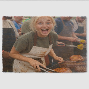 BBQ Cook Off Photo Customize Fiber Doormat