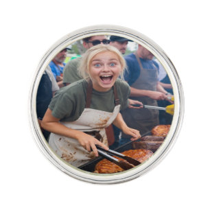BBQ Cook Off Photo Customize Lapel Pin