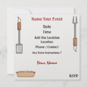 BBQ / Cook Out / Party - SRF Invitation (Back)