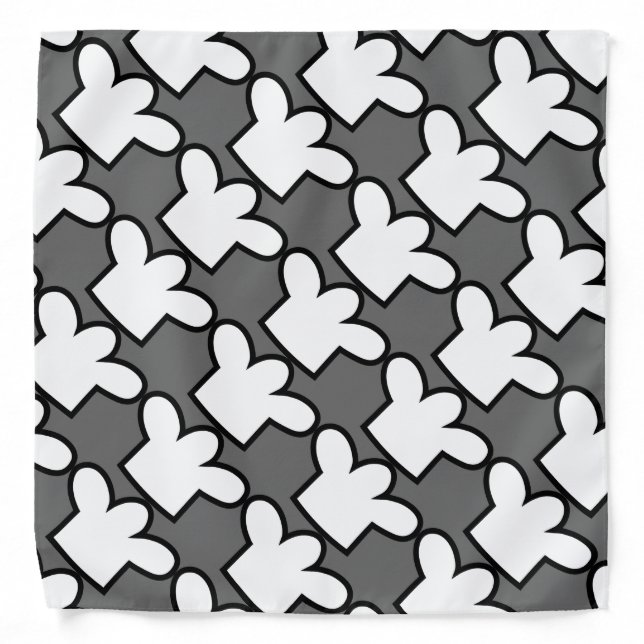 BBQ Cooking bandana with chef hat print (Front)