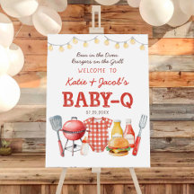 BBQ Cookout BaBy-Q Baby Shower Welcome Sign