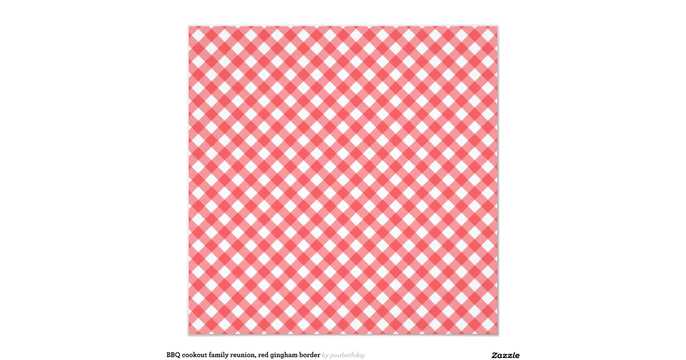 bbq_cookout_family_reunion_red_gingham_border_invitation ...