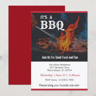 BBQ Cookout Picnic Invitation