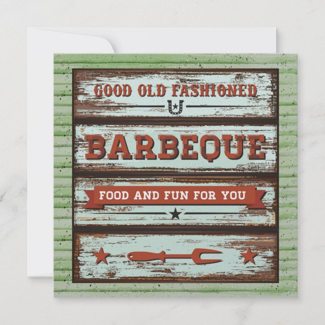 BBQ, Cookout, Pig Pickin' Invitation (Front)