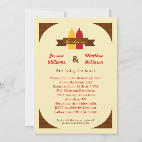 BBQ Couples Bridal Shower Invitation