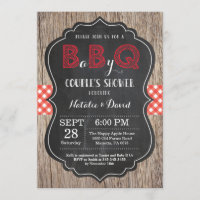 BBQ Couples Shower Invitation Baby Q Backyard Bash