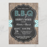 BBQ Couples Shower Invitation Baby Q Backyard Bash