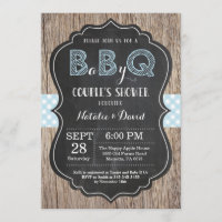 BBQ Couples Shower Invitation Baby Q Backyard Boy