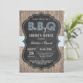 BBQ Couples Shower Invitation Baby Q Backyard Boy (Standing Front)
