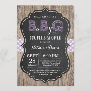 BBQ Couples Shower Invitation Baby Q Backyard Girl
