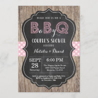 BBQ Couples Shower Invitation Baby Q Backyard Girl