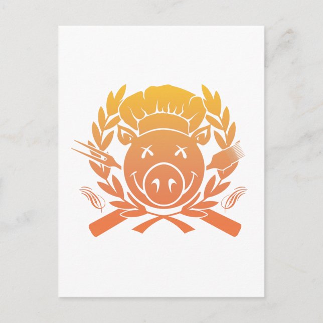 BBQ Crest - sunset fade Postcard (Front)