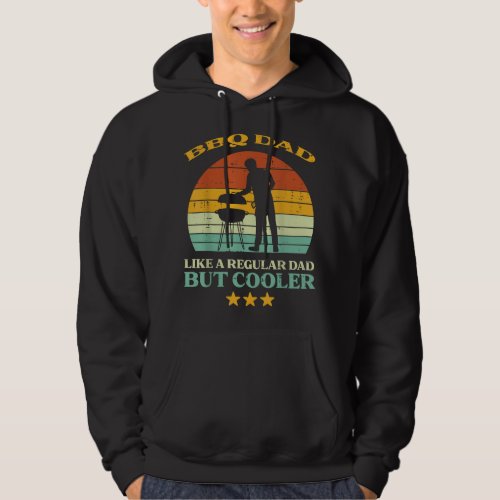 Bbq Dad Cooler Retro Barbecue Grill Fathers Day Da Hoodie