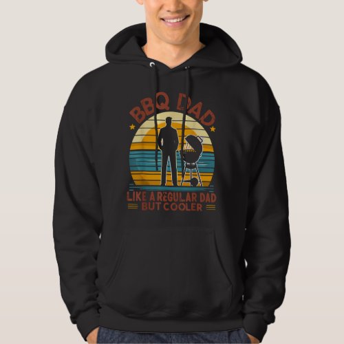 Bbq Dad Cooler Retro Barbecue Grill Fathers Day Pa Hoodie
