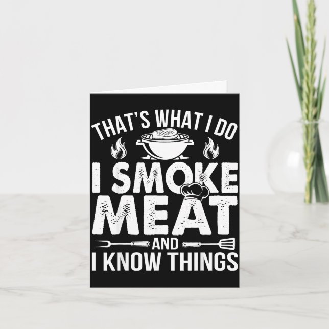 Bbq dad smoke meat know things pitmaster  card (Front)