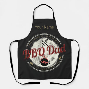 BBQ Dad Vintage Grill or Barbecue For Fathers Day Apron