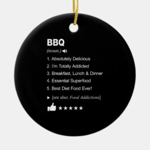 BBQ Definition Meaning Funny Ceramic Ornament