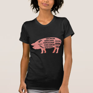 BBQ Diagram Filipino Pig Pork Cuts Meat T-Shirt