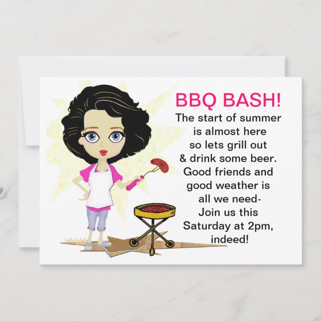 BBQ Diva Invitation (Front)