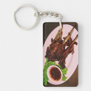 BBQ Duck Beaks ... Thai Asian Street Food Keychain