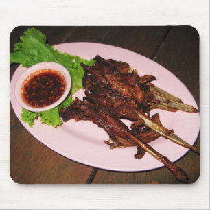 BBQ Duck Beaks ... Thai Asian Street Food Mouse Pad