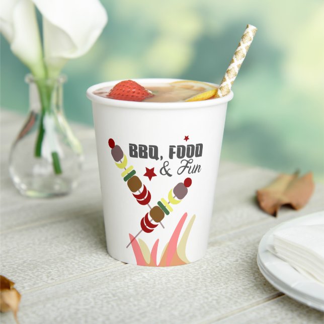 BBQ Father's Day Dad Grandpa Cookout     Paper Cups (Insitu)
