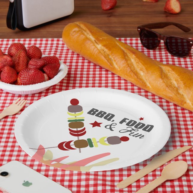 BBQ Father's Day Dad Grandpa Cookout    Paper Plates (Picnic)