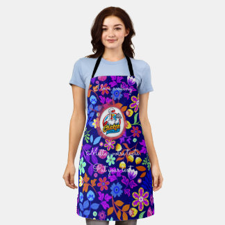 BBQ Flowers Cooking Arena Apron
